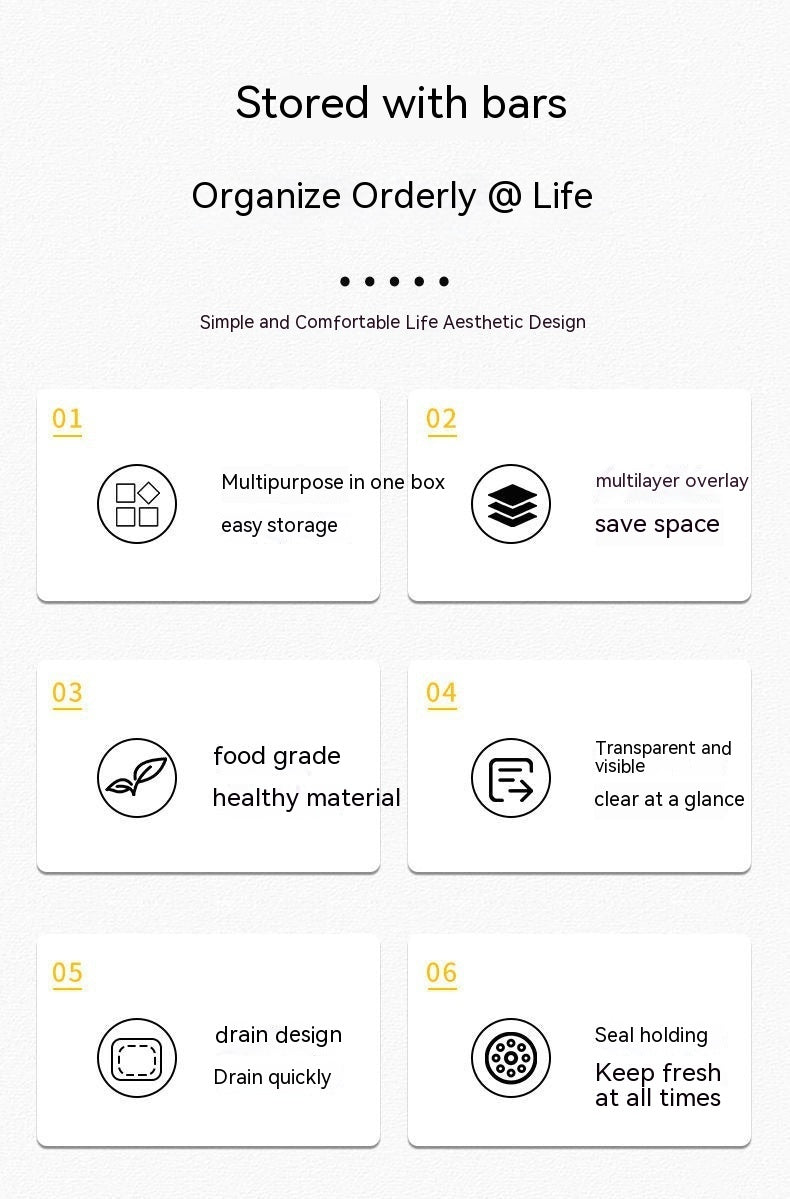 Refrigerator Storage Multifunctional Kitchen Fruit And Vegetable Sealed Box