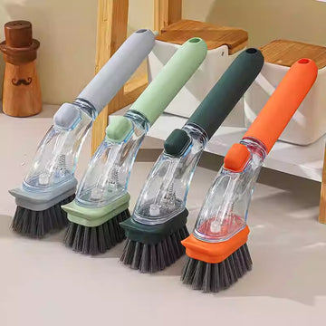 Household Kitchen Plastic Fabulous Pot Cleaning Tool Washing Brush Splash-proof Wok Brush